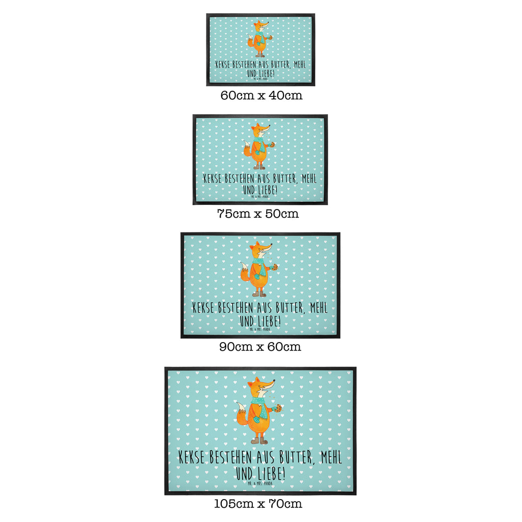 Fußmatte Fuchs Keks Fuchs, Füchse, Backen Spruch, Kekse, Winter, Weihnachtszeit, Plätzchen, Liebe, Küche Deko Türvorleger, Schmutzmatte, Fußabtreter, Matte, Schmutzfänger, Fußabstreifer, Schmutzfangmatte, Türmatte, Motivfußmatte,  Haustürmatte, Vorleger  Fuchs