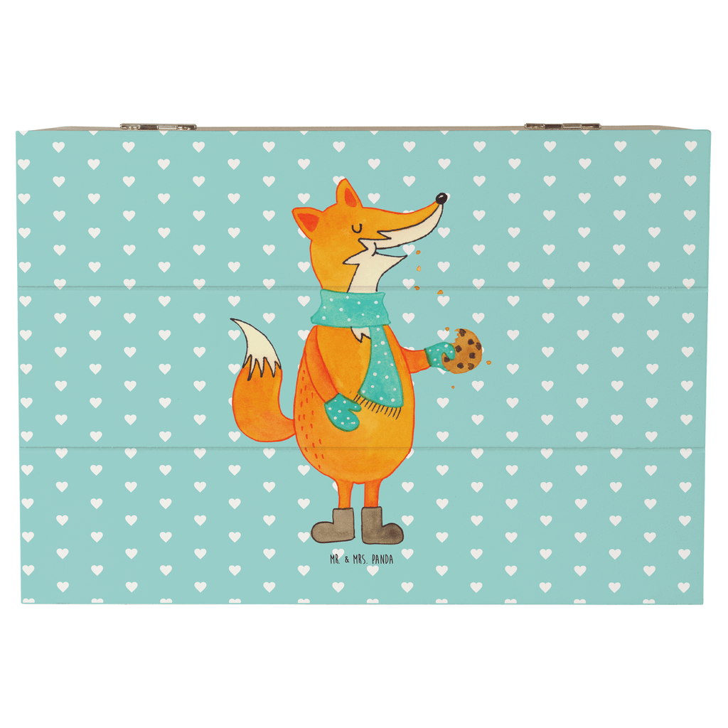 Holzkiste Fuchs Keks Holzkiste, Kiste, Schatzkiste, Truhe, Schatulle, XXL, Erinnerungsbox, Erinnerungskiste, Dekokiste, Aufbewahrungsbox, Fuchs, Füchse, Backen Spruch, Kekse, Winter, Weihnachtszeit, Plätzchen, Liebe, Küche Deko