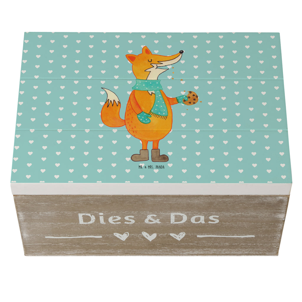 Holzkiste Fuchs Keks Holzkiste, Kiste, Schatzkiste, Truhe, Schatulle, XXL, Erinnerungsbox, Erinnerungskiste, Dekokiste, Aufbewahrungsbox, Fuchs, Füchse, Backen Spruch, Kekse, Winter, Weihnachtszeit, Plätzchen, Liebe, Küche Deko