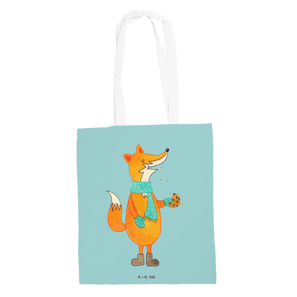Tragetasche Fuchs Keks Beuteltasche, Beutel, Einkaufstasche, Jutebeutel, Stoffbeutel, Fuchs, Füchse, Backen Spruch, Kekse, Winter, Weihnachtszeit, Plätzchen, Liebe, Küche Deko