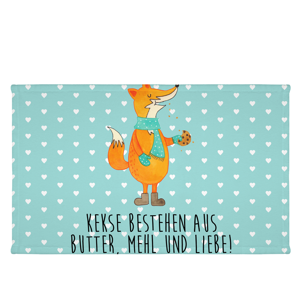 50 x 100 Handtuch Fuchs Keks Handtuch, Badehandtuch, Badezimmer, Handtücher, groß, Kinder, Baby, Fuchs, Füchse, Backen Spruch, Kekse, Winter, Weihnachtszeit, Plätzchen, Liebe, Küche Deko