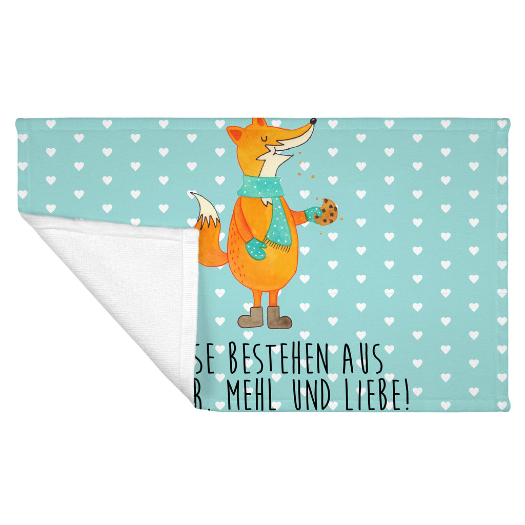 50 x 100 Handtuch Fuchs Keks Handtuch, Badehandtuch, Badezimmer, Handtücher, groß, Kinder, Baby, Fuchs, Füchse, Backen Spruch, Kekse, Winter, Weihnachtszeit, Plätzchen, Liebe, Küche Deko