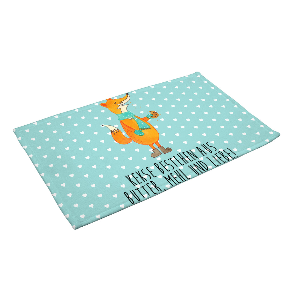 50 x 100 Handtuch Fuchs Keks Handtuch, Badehandtuch, Badezimmer, Handtücher, groß, Kinder, Baby, Fuchs, Füchse, Backen Spruch, Kekse, Winter, Weihnachtszeit, Plätzchen, Liebe, Küche Deko