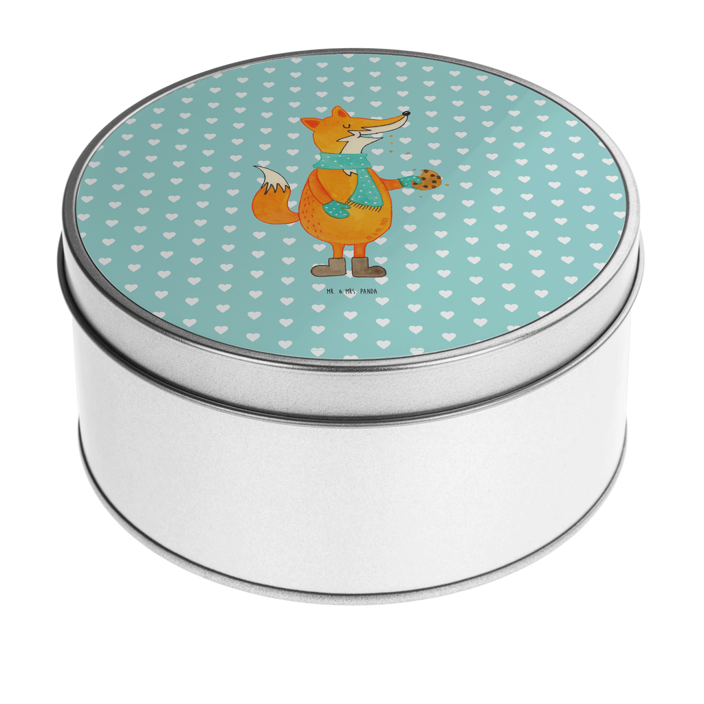 Blechdose rund Fuchs Keks Metalldose, Keksdose, Dose, Vorratsdose, Geschenkbox, Fuchs, Füchse, Backen Spruch, Kekse, Winter, Weihnachtszeit, Plätzchen, Liebe, Küche Deko