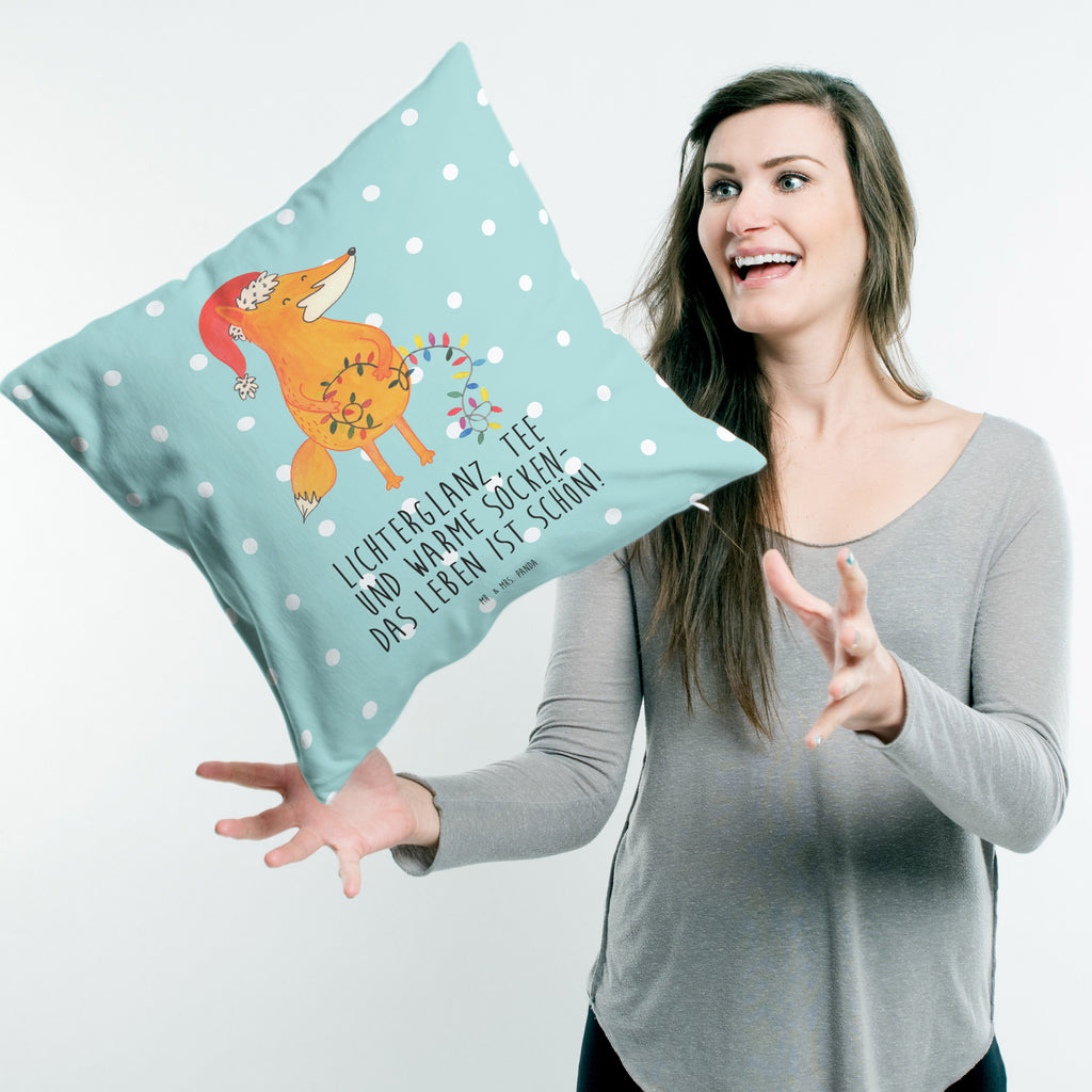 40x40 Kissen Fuchs Weihnachten Kissenhülle, Kopfkissen, Sofakissen, Dekokissen, Motivkissen, Winter, Weihnachten, Weihnachtsdeko, Nikolaus, Advent, Heiligabend, Wintermotiv, Fuchs, Füchse, Spruch schön, Geschenk Weihnachten, Weihnachtsmann, Weihnachtszeit
