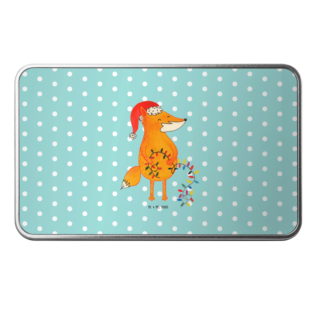 Metalldose rechteckig Fuchs Weihnachten Blechdose, Metalldose, Blechbox, Container, Keksdose, Vorratsdose, Vorratsbox, Döschen, Versperbox, Vesperdose, Aufbewahrungsdose, Aufbewahrungsbox, Aluminiumdose, Dose, Winter, Weihnachten, Weihnachtsdeko, Nikolaus, Advent, Heiligabend, Wintermotiv, Fuchs, Füchse, Spruch schön, Geschenk Weihnachten, Weihnachtsmann, Weihnachtszeit