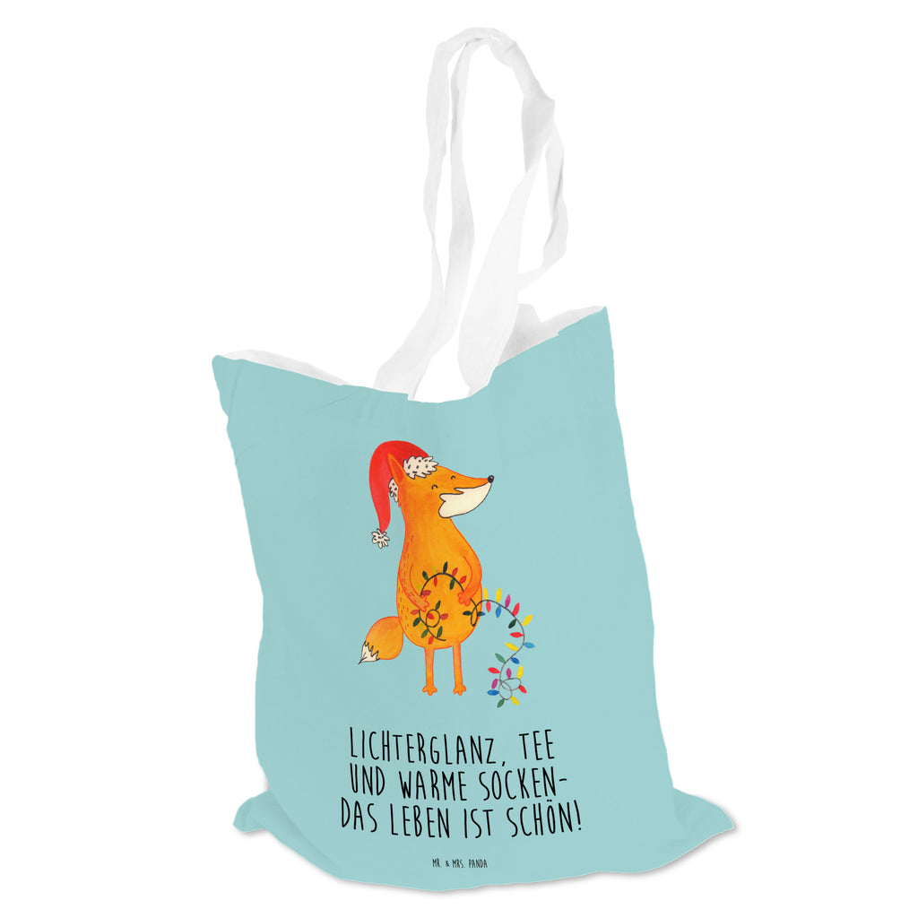 Tragetasche Fuchs Weihnachten Beuteltasche, Beutel, Einkaufstasche, Jutebeutel, Stoffbeutel, Winter, Weihnachten, Weihnachtsdeko, Nikolaus, Advent, Heiligabend, Wintermotiv, Fuchs, Füchse, Spruch schön, Geschenk Weihnachten, Weihnachtsmann, Weihnachtszeit