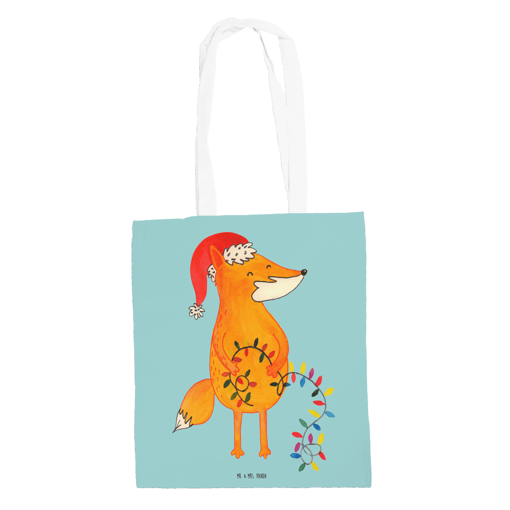 Tragetasche Fuchs Weihnachten Beuteltasche, Beutel, Einkaufstasche, Jutebeutel, Stoffbeutel, Winter, Weihnachten, Weihnachtsdeko, Nikolaus, Advent, Heiligabend, Wintermotiv, Fuchs, Füchse, Spruch schön, Geschenk Weihnachten, Weihnachtsmann, Weihnachtszeit