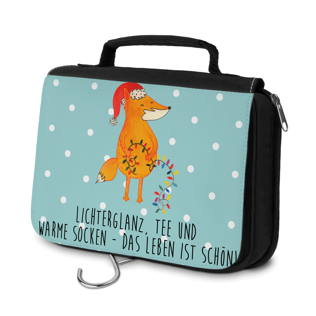 Kulturbeutel Fuchs Weihnachten Kulturbeutel, Zum Aufhängen, Waschtasche, Kosmetiktasche, Damen, Herren, Aufbewahrungstasche, Schminktasche, Kosmetikbeutel, Organizer, Kulturtasche, Schminkutensil, Winter, Weihnachten, Weihnachtsdeko, Nikolaus, Advent, Heiligabend, Wintermotiv, Fuchs, Füchse, Spruch schön, Geschenk Weihnachten, Weihnachtsmann, Weihnachtszeit