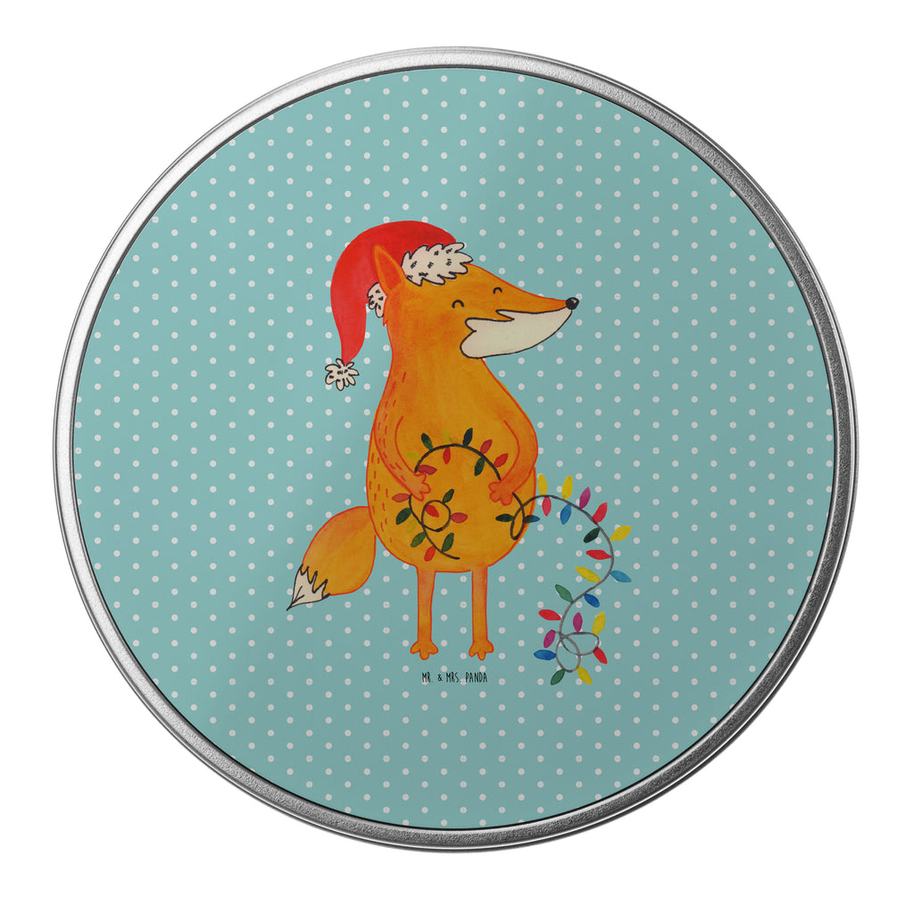 Blechdose rund Fuchs Weihnachten Metalldose, Keksdose, Dose, Vorratsdose, Geschenkbox, Winter, Weihnachten, Weihnachtsdeko, Nikolaus, Advent, Heiligabend, Wintermotiv, Fuchs, Füchse, Spruch schön, Geschenk Weihnachten, Weihnachtsmann, Weihnachtszeit