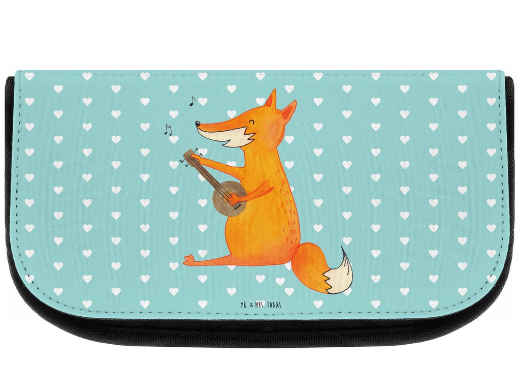 Kosmetiktasche Fuchs Gitarre Kosmetikbeutel, Kulturtasche, Kulturbeutel, Schminktasche, Make-Up Tasche, Fuchs, Füchse, Geschenk Musiker, Musik Spruch, Musikerin, Sänger, Sängerin, Gitarre