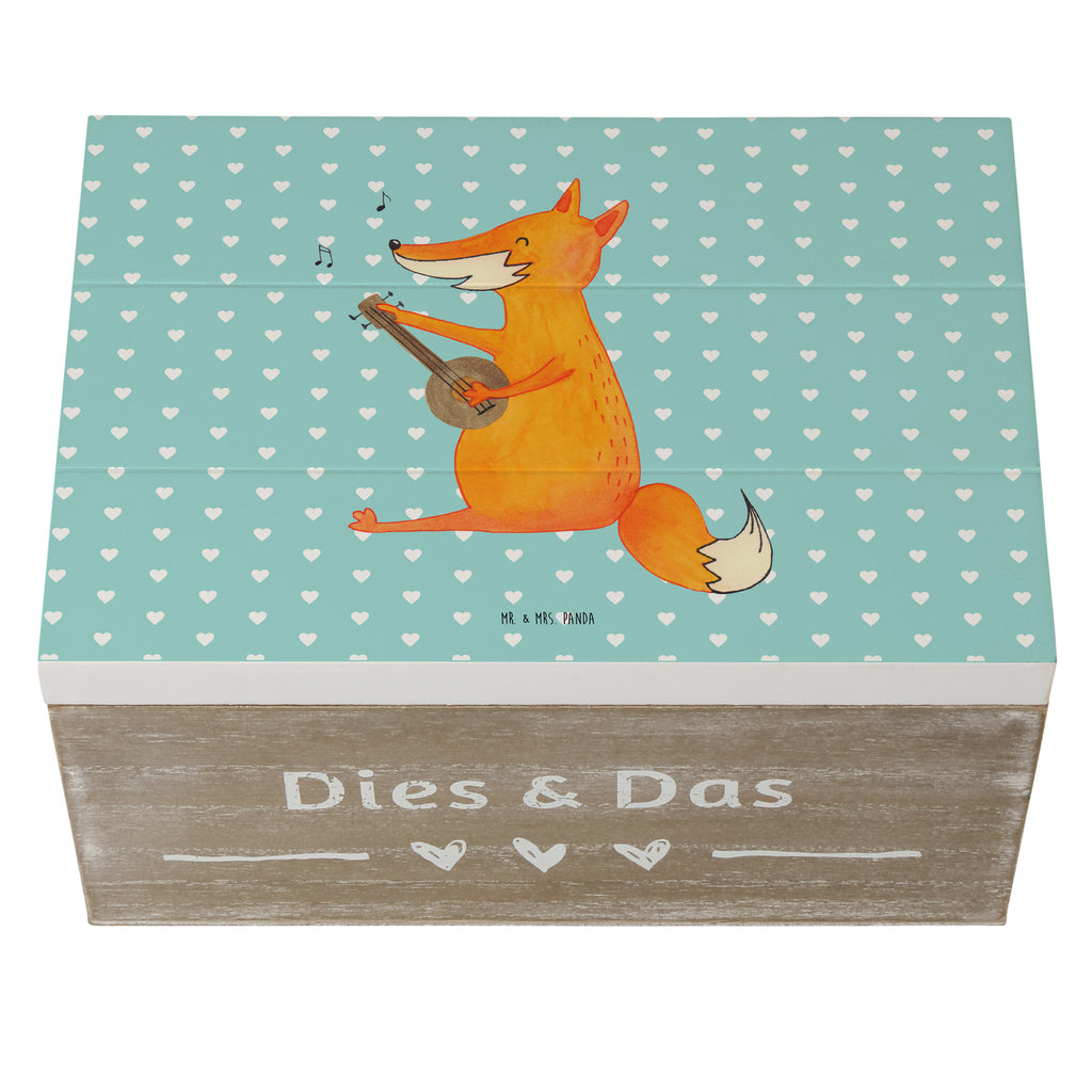 Holzkiste Fuchs Gitarre Holzkiste, Kiste, Schatzkiste, Truhe, Schatulle, XXL, Erinnerungsbox, Erinnerungskiste, Dekokiste, Aufbewahrungsbox, Fuchs, Füchse, Geschenk Musiker, Musik Spruch, Musikerin, Sänger, Sängerin, Gitarre