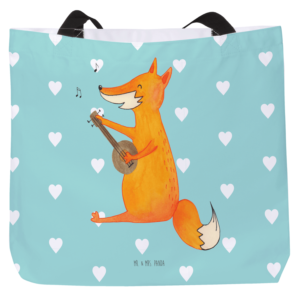 Shopper Fuchs Gitarre Beutel, Einkaufstasche, Tasche, Strandtasche, Einkaufsbeutel, Shopper, Schultasche, Freizeittasche, Tragebeutel, Schulbeutel, Alltagstasche, Fuchs, Füchse, Geschenk Musiker, Musik Spruch, Musikerin, Sänger, Sängerin, Gitarre