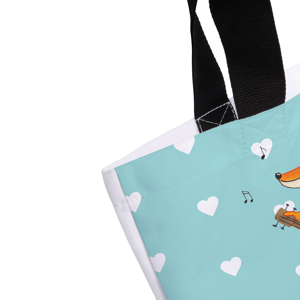 Shopper Fuchs Gitarre Beutel, Einkaufstasche, Tasche, Strandtasche, Einkaufsbeutel, Shopper, Schultasche, Freizeittasche, Tragebeutel, Schulbeutel, Alltagstasche, Fuchs, Füchse, Geschenk Musiker, Musik Spruch, Musikerin, Sänger, Sängerin, Gitarre