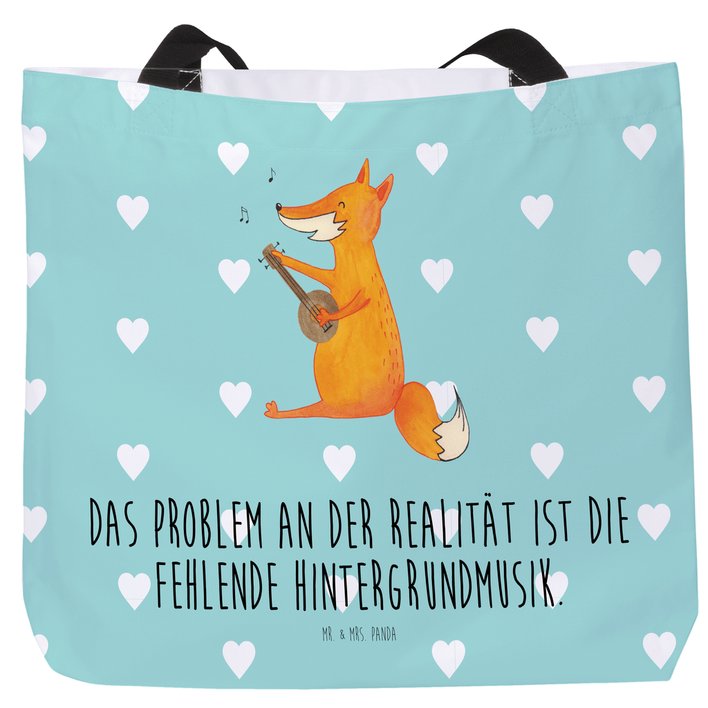 Shopper Fuchs Gitarre Beutel, Einkaufstasche, Tasche, Strandtasche, Einkaufsbeutel, Shopper, Schultasche, Freizeittasche, Tragebeutel, Schulbeutel, Alltagstasche, Fuchs, Füchse, Geschenk Musiker, Musik Spruch, Musikerin, Sänger, Sängerin, Gitarre