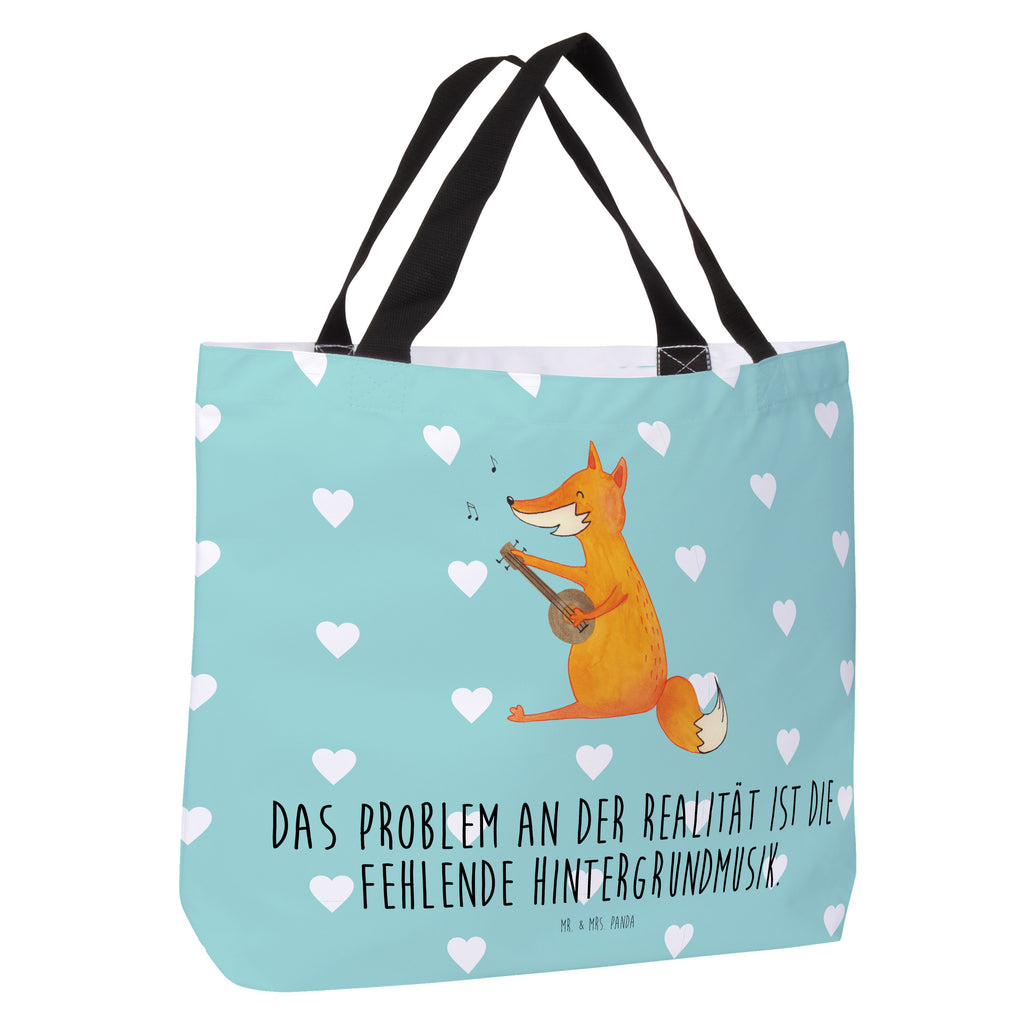 Shopper Fuchs Gitarre Beutel, Einkaufstasche, Tasche, Strandtasche, Einkaufsbeutel, Shopper, Schultasche, Freizeittasche, Tragebeutel, Schulbeutel, Alltagstasche, Fuchs, Füchse, Geschenk Musiker, Musik Spruch, Musikerin, Sänger, Sängerin, Gitarre
