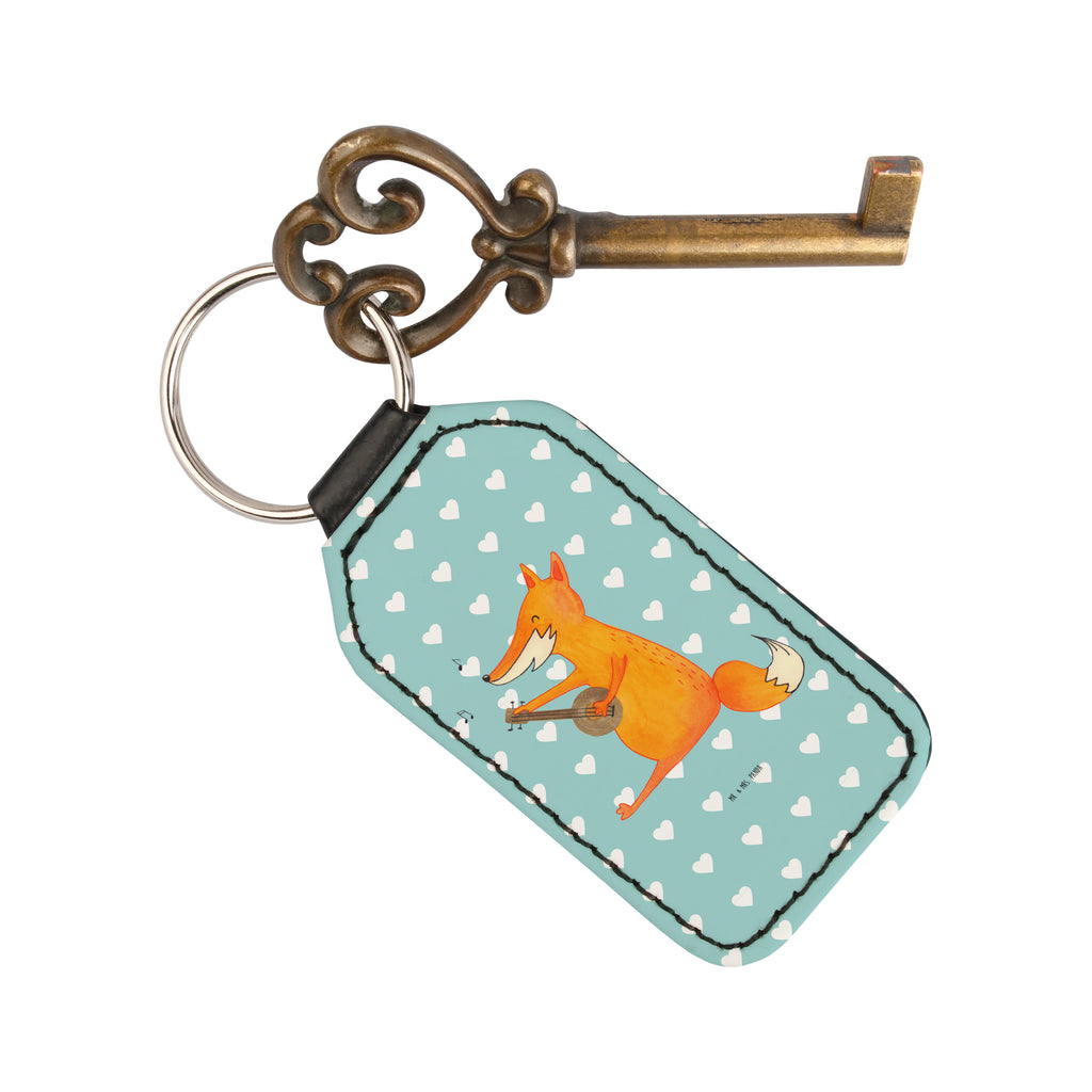 Rechteckig Schlüsselanhänger Fuchs Gitarre Schlüsselanhänger, Anhänger, Taschenanhänger, Glücksbringer, Schutzengel, Fuchs, Füchse, Geschenk Musiker, Musik Spruch, Musikerin, Sänger, Sängerin, Gitarre