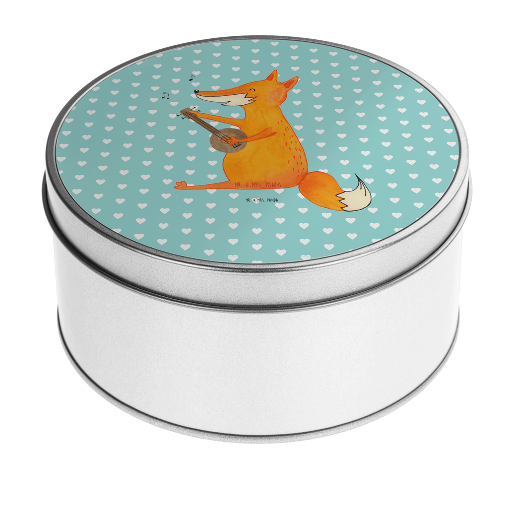 Blechdose rund Fuchs Gitarre Metalldose, Keksdose, Dose, Vorratsdose, Geschenkbox, Fuchs, Füchse, Geschenk Musiker, Musik Spruch, Musikerin, Sänger, Sängerin, Gitarre