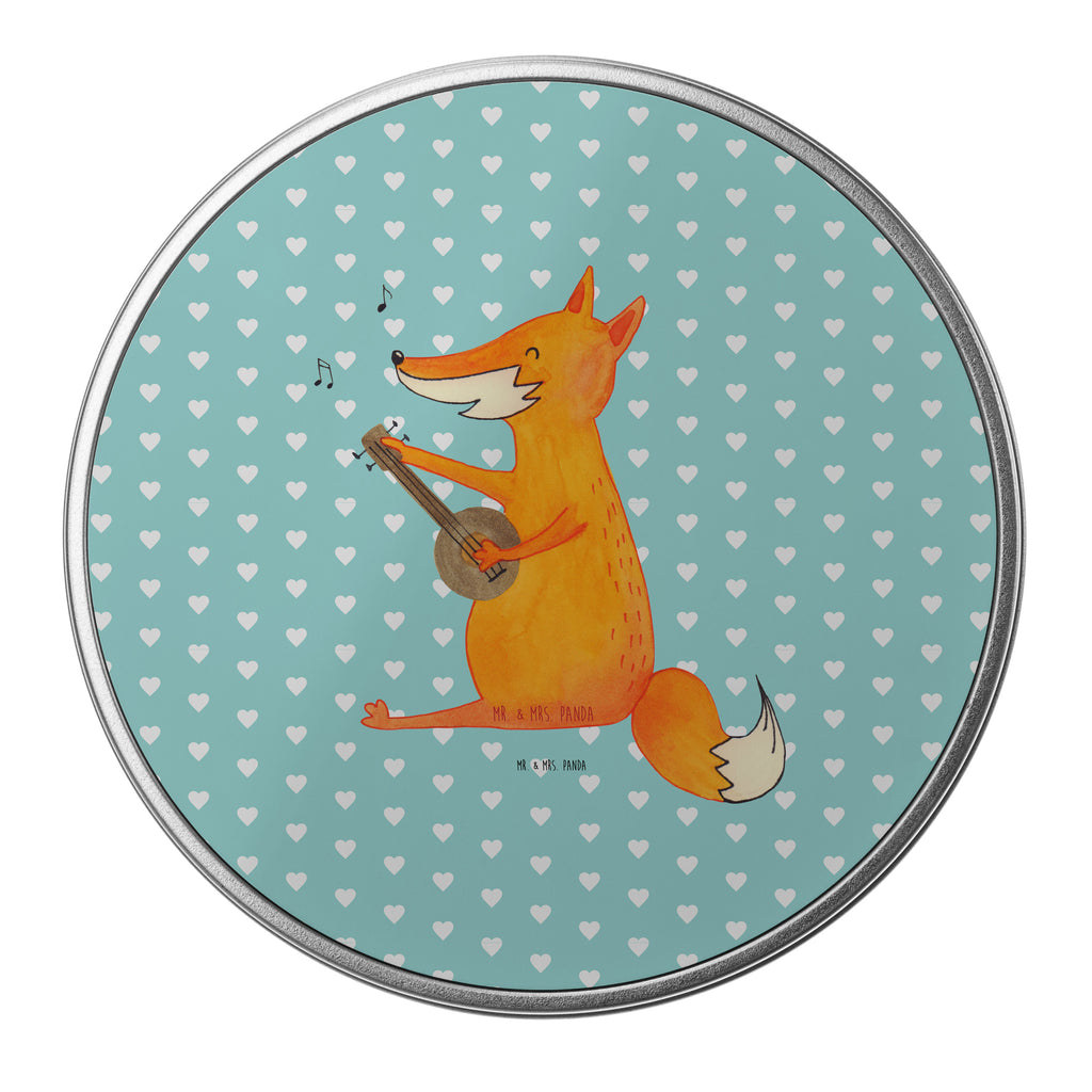 Blechdose rund Fuchs Gitarre Metalldose, Keksdose, Dose, Vorratsdose, Geschenkbox, Fuchs, Füchse, Geschenk Musiker, Musik Spruch, Musikerin, Sänger, Sängerin, Gitarre