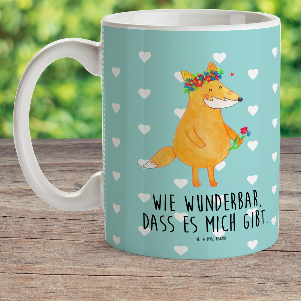 Kindertasse Fuchs Blumenliebe Kunststoff Tasse, Kindergarten, Tasse, Trinkbecher, Camping Becher, Kaffeetasse, Kunststoffbecher, Kindergartenbecher, Outdoorgeschirr, Kunststoffgeschirr, Reisebecher, Reisetasse, Kinderbecher, Fuchs, Füchse, Fox, Liebe, Freundin, Fuchsmädchen, Blumenmädchen, Freundinnen, Liebesbeweis, Blume, Blumen, Motivation, Freude, ich, mich, Selbstliebe
