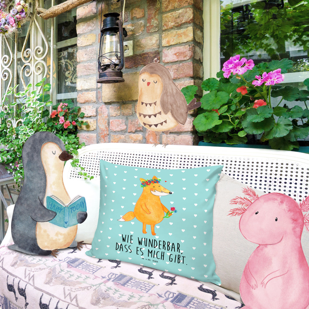 40x40 Kissen Fuchs Blumenliebe Kissenhülle, Kopfkissen, Sofakissen, Dekokissen, Motivkissen, Fuchs, Füchse, Fox, Liebe, Freundin, Fuchsmädchen, Blumenmädchen, Freundinnen, Liebesbeweis, Blume, Blumen, Motivation, Freude, ich, mich, Selbstliebe