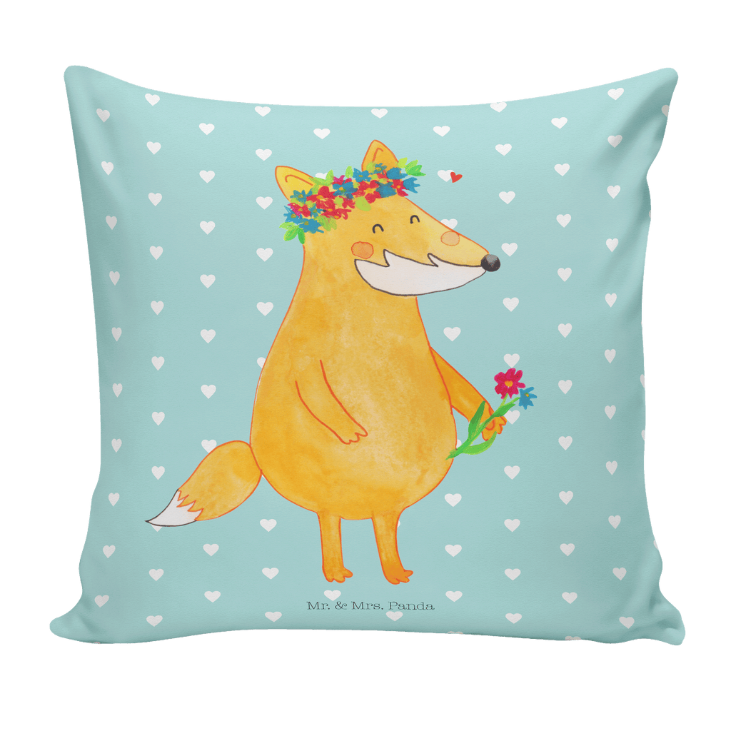 40x40 Kissen Fuchs Blumenliebe Kissenhülle, Kopfkissen, Sofakissen, Dekokissen, Motivkissen, Fuchs, Füchse, Fox, Liebe, Freundin, Fuchsmädchen, Blumenmädchen, Freundinnen, Liebesbeweis, Blume, Blumen, Motivation, Freude, ich, mich, Selbstliebe