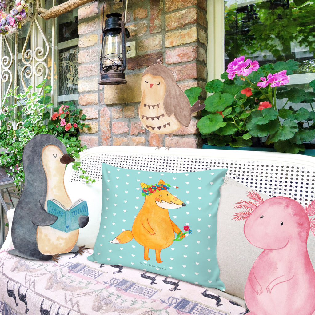 40x40 Kissen Fuchs Blumenliebe Kissenhülle, Kopfkissen, Sofakissen, Dekokissen, Motivkissen, Fuchs, Füchse, Fox, Liebe, Freundin, Fuchsmädchen, Blumenmädchen, Freundinnen, Liebesbeweis, Blume, Blumen, Motivation, Freude, ich, mich, Selbstliebe