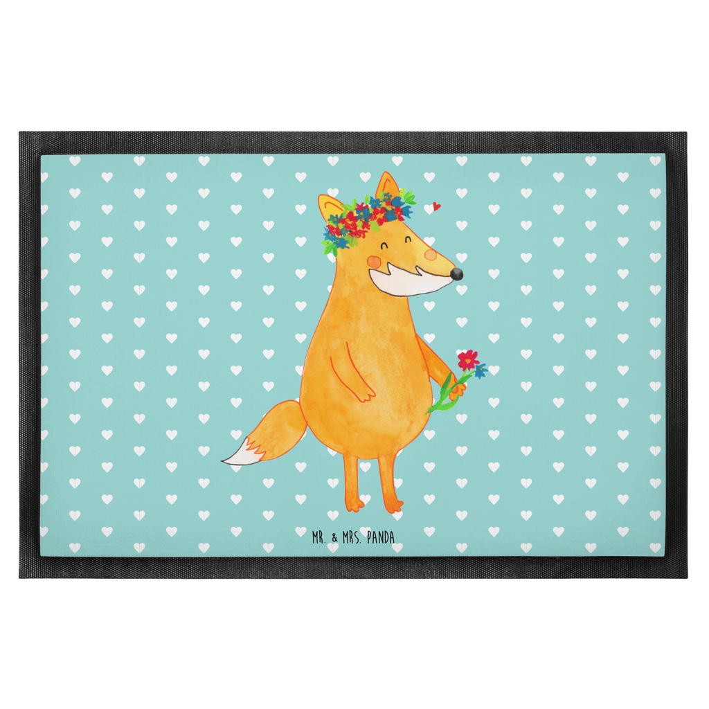 Fußmatte Fuchs Blumenliebe Fuchs, Füchse, Fox, Liebe, Freundin, Fuchsmädchen, Blumenmädchen, Freundinnen, Liebesbeweis, Blume, Blumen, Motivation, Freude, ich, mich, Selbstliebe, Freude Türvorleger, Schmutzmatte, Fußabtreter, Matte, Schmutzfänger, Fußabstreifer, Schmutzfangmatte, Türmatte, Motivfußmatte,  Haustürmatte, Vorleger  Fuchs