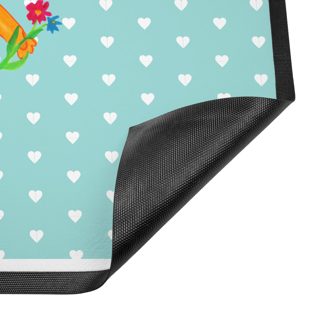 Fußmatte Fuchs Blumenliebe Fuchs, Füchse, Fox, Liebe, Freundin, Fuchsmädchen, Blumenmädchen, Freundinnen, Liebesbeweis, Blume, Blumen, Motivation, Freude, ich, mich, Selbstliebe, Freude Türvorleger, Schmutzmatte, Fußabtreter, Matte, Schmutzfänger, Fußabstreifer, Schmutzfangmatte, Türmatte, Motivfußmatte,  Haustürmatte, Vorleger  Fuchs