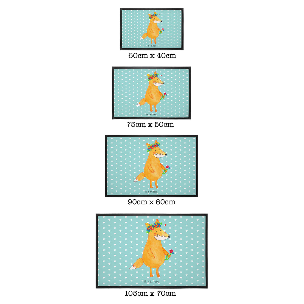 Fußmatte Fuchs Blumenliebe Fuchs, Füchse, Fox, Liebe, Freundin, Fuchsmädchen, Blumenmädchen, Freundinnen, Liebesbeweis, Blume, Blumen, Motivation, Freude, ich, mich, Selbstliebe, Freude Türvorleger, Schmutzmatte, Fußabtreter, Matte, Schmutzfänger, Fußabstreifer, Schmutzfangmatte, Türmatte, Motivfußmatte,  Haustürmatte, Vorleger  Fuchs