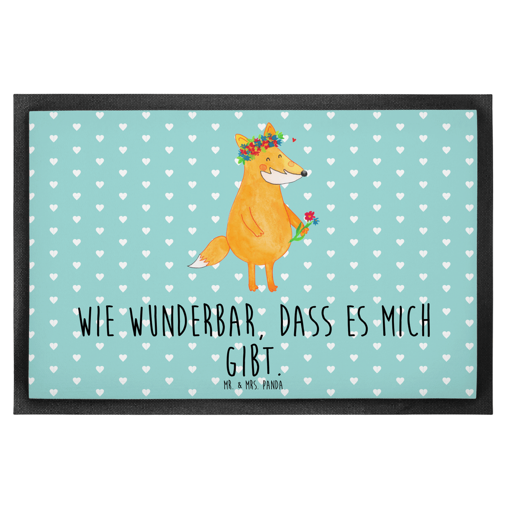 Fußmatte Fuchs Blumenliebe Fuchs, Füchse, Fox, Liebe, Freundin, Fuchsmädchen, Blumenmädchen, Freundinnen, Liebesbeweis, Blume, Blumen, Motivation, Freude, ich, mich, Selbstliebe, Freude Türvorleger, Schmutzmatte, Fußabtreter, Matte, Schmutzfänger, Fußabstreifer, Schmutzfangmatte, Türmatte, Motivfußmatte,  Haustürmatte, Vorleger  Fuchs
