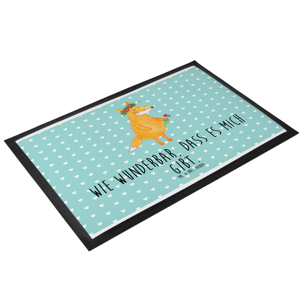 Fußmatte Fuchs Blumenliebe Fuchs, Füchse, Fox, Liebe, Freundin, Fuchsmädchen, Blumenmädchen, Freundinnen, Liebesbeweis, Blume, Blumen, Motivation, Freude, ich, mich, Selbstliebe, Freude Türvorleger, Schmutzmatte, Fußabtreter, Matte, Schmutzfänger, Fußabstreifer, Schmutzfangmatte, Türmatte, Motivfußmatte,  Haustürmatte, Vorleger  Fuchs