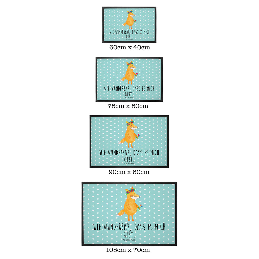 Fußmatte Fuchs Blumenliebe Fuchs, Füchse, Fox, Liebe, Freundin, Fuchsmädchen, Blumenmädchen, Freundinnen, Liebesbeweis, Blume, Blumen, Motivation, Freude, ich, mich, Selbstliebe, Freude Türvorleger, Schmutzmatte, Fußabtreter, Matte, Schmutzfänger, Fußabstreifer, Schmutzfangmatte, Türmatte, Motivfußmatte,  Haustürmatte, Vorleger  Fuchs