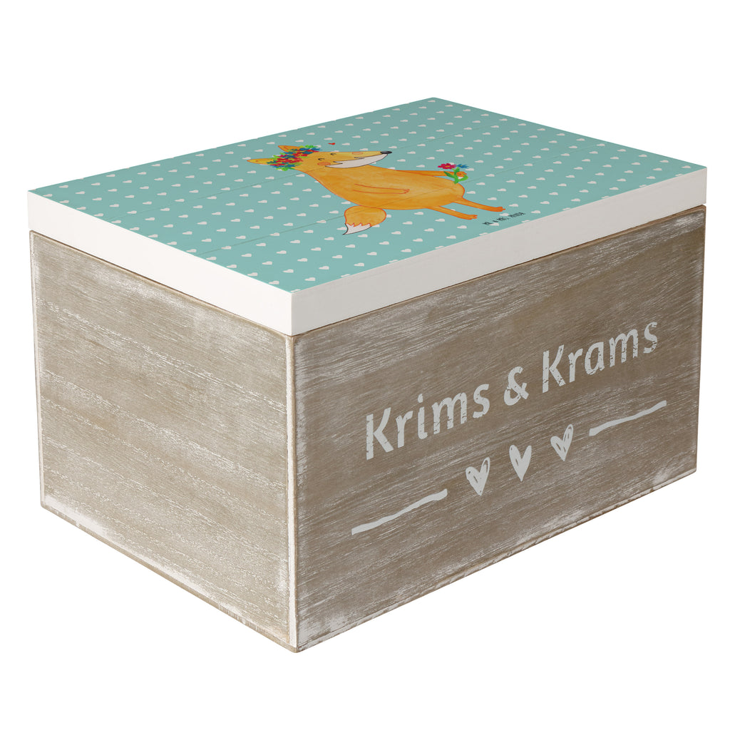 Holzkiste Fuchs Blumenliebe Holzkiste, Kiste, Schatzkiste, Truhe, Schatulle, XXL, Erinnerungsbox, Erinnerungskiste, Dekokiste, Aufbewahrungsbox, Fuchs, Füchse, Fox, Liebe, Freundin, Fuchsmädchen, Blumenmädchen, Freundinnen, Liebesbeweis, Blume, Blumen, Motivation, Freude, ich, mich, Selbstliebe