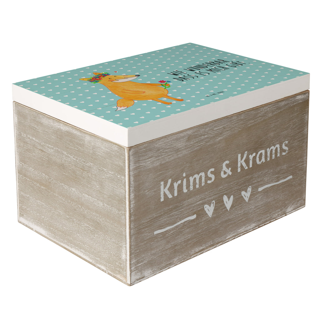 Holzkiste Fuchs Blumenliebe Holzkiste, Kiste, Schatzkiste, Truhe, Schatulle, XXL, Erinnerungsbox, Erinnerungskiste, Dekokiste, Aufbewahrungsbox, Fuchs, Füchse, Fox, Liebe, Freundin, Fuchsmädchen, Blumenmädchen, Freundinnen, Liebesbeweis, Blume, Blumen, Motivation, Freude, ich, mich, Selbstliebe