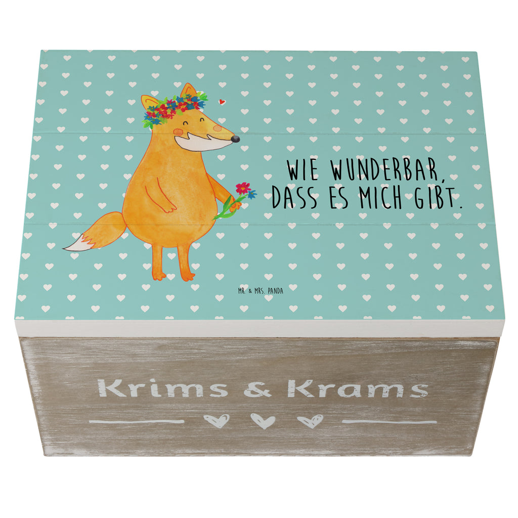 Holzkiste Fuchs Blumenliebe Holzkiste, Kiste, Schatzkiste, Truhe, Schatulle, XXL, Erinnerungsbox, Erinnerungskiste, Dekokiste, Aufbewahrungsbox, Fuchs, Füchse, Fox, Liebe, Freundin, Fuchsmädchen, Blumenmädchen, Freundinnen, Liebesbeweis, Blume, Blumen, Motivation, Freude, ich, mich, Selbstliebe