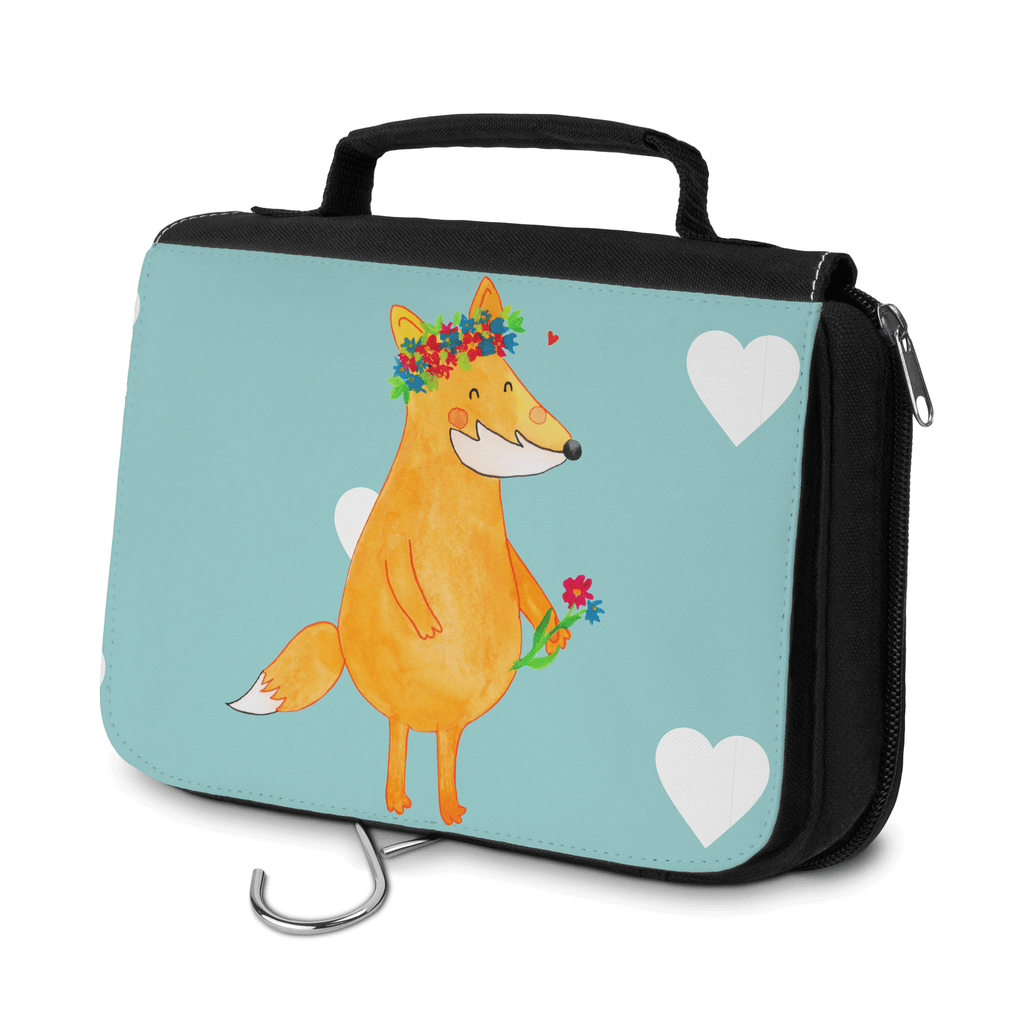 Kulturbeutel Fuchs Blumenliebe Kulturbeutel, Zum Aufhängen, Waschtasche, Kosmetiktasche, Damen, Herren, Aufbewahrungstasche, Schminktasche, Kosmetikbeutel, Organizer, Kulturtasche, Schminkutensil, Fuchs, Füchse, Fox, Liebe, Freundin, Fuchsmädchen, Blumenmädchen, Freundinnen, Liebesbeweis, Blume, Blumen, Motivation, Freude, ich, mich, Selbstliebe