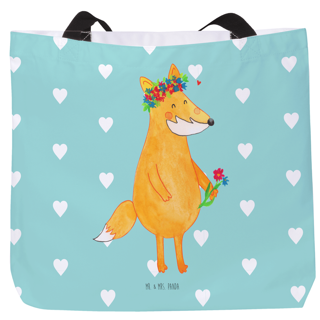 Shopper Fuchs Blumenliebe Beutel, Einkaufstasche, Tasche, Strandtasche, Einkaufsbeutel, Shopper, Schultasche, Freizeittasche, Tragebeutel, Schulbeutel, Alltagstasche, Fuchs, Füchse, Fox, Liebe, Freundin, Fuchsmädchen, Blumenmädchen, Freundinnen, Liebesbeweis, Blume, Blumen, Motivation, Freude, ich, mich, Selbstliebe