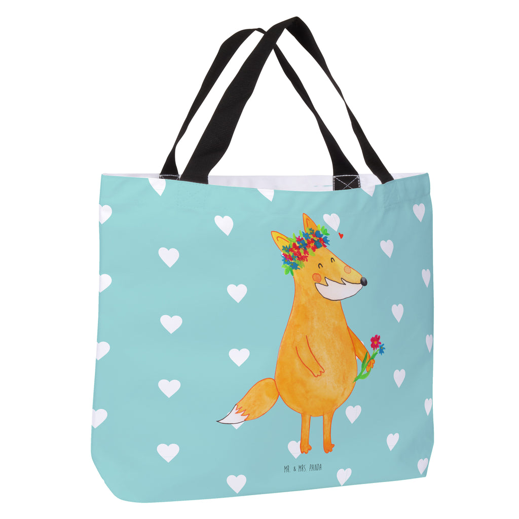 Shopper Fuchs Blumenliebe Beutel, Einkaufstasche, Tasche, Strandtasche, Einkaufsbeutel, Shopper, Schultasche, Freizeittasche, Tragebeutel, Schulbeutel, Alltagstasche, Fuchs, Füchse, Fox, Liebe, Freundin, Fuchsmädchen, Blumenmädchen, Freundinnen, Liebesbeweis, Blume, Blumen, Motivation, Freude, ich, mich, Selbstliebe