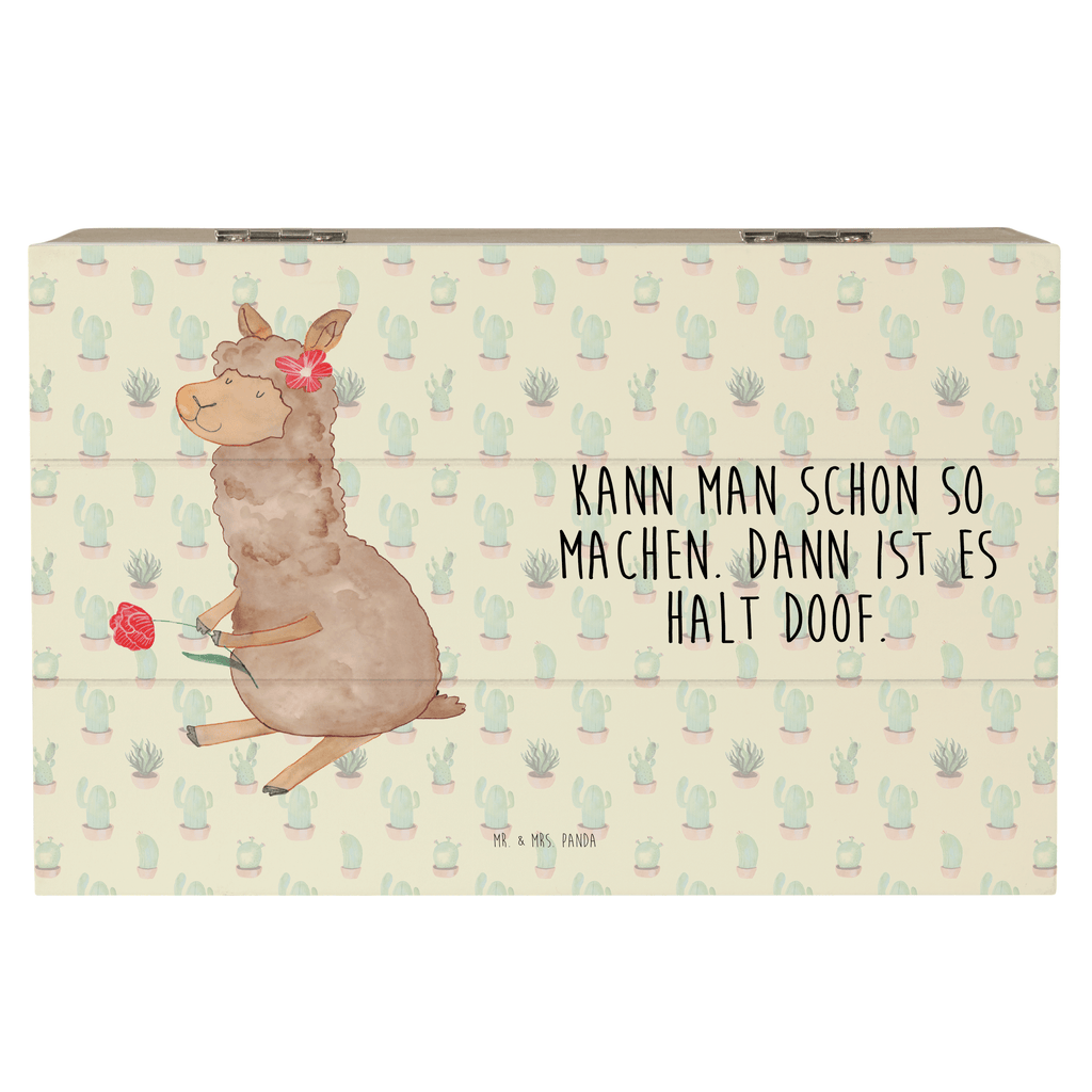 Holzkiste Alpaka Blume Holzkiste, Kiste, Schatzkiste, Truhe, Schatulle, XXL, Erinnerungsbox, Erinnerungskiste, Dekokiste, Aufbewahrungsbox, Alpaka, Lama, Blume, Lamas, Alpaka Zitat, Alpaka Spruch, Alpaka Dekor, Alpaka Geschenk, Alpaka Dekoration, Alpaka Witz, Motiv Alpaka