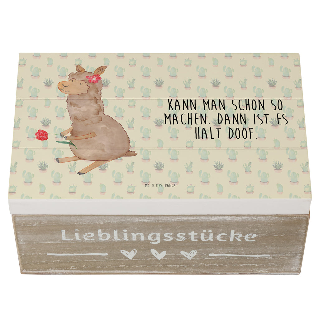 Holzkiste Alpaka Blume Holzkiste, Kiste, Schatzkiste, Truhe, Schatulle, XXL, Erinnerungsbox, Erinnerungskiste, Dekokiste, Aufbewahrungsbox, Alpaka, Lama, Blume, Lamas, Alpaka Zitat, Alpaka Spruch, Alpaka Dekor, Alpaka Geschenk, Alpaka Dekoration, Alpaka Witz, Motiv Alpaka