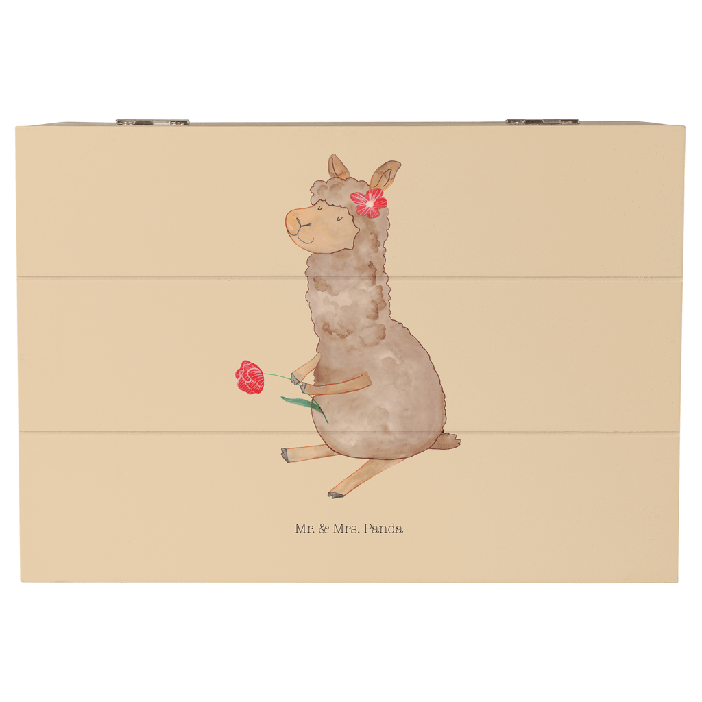 Holzkiste Alpaka Blume Holzkiste, Kiste, Schatzkiste, Truhe, Schatulle, XXL, Erinnerungsbox, Erinnerungskiste, Dekokiste, Aufbewahrungsbox, Alpaka, Lama, Blume, Lamas, Alpaka Zitat, Alpaka Spruch, Alpaka Dekor, Alpaka Geschenk, Alpaka Dekoration, Alpaka Witz, Motiv Alpaka
