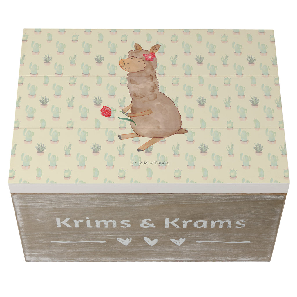 Holzkiste Alpaka Blume Holzkiste, Kiste, Schatzkiste, Truhe, Schatulle, XXL, Erinnerungsbox, Erinnerungskiste, Dekokiste, Aufbewahrungsbox, Alpaka, Lama, Blume, Lamas, Alpaka Zitat, Alpaka Spruch, Alpaka Dekor, Alpaka Geschenk, Alpaka Dekoration, Alpaka Witz, Motiv Alpaka