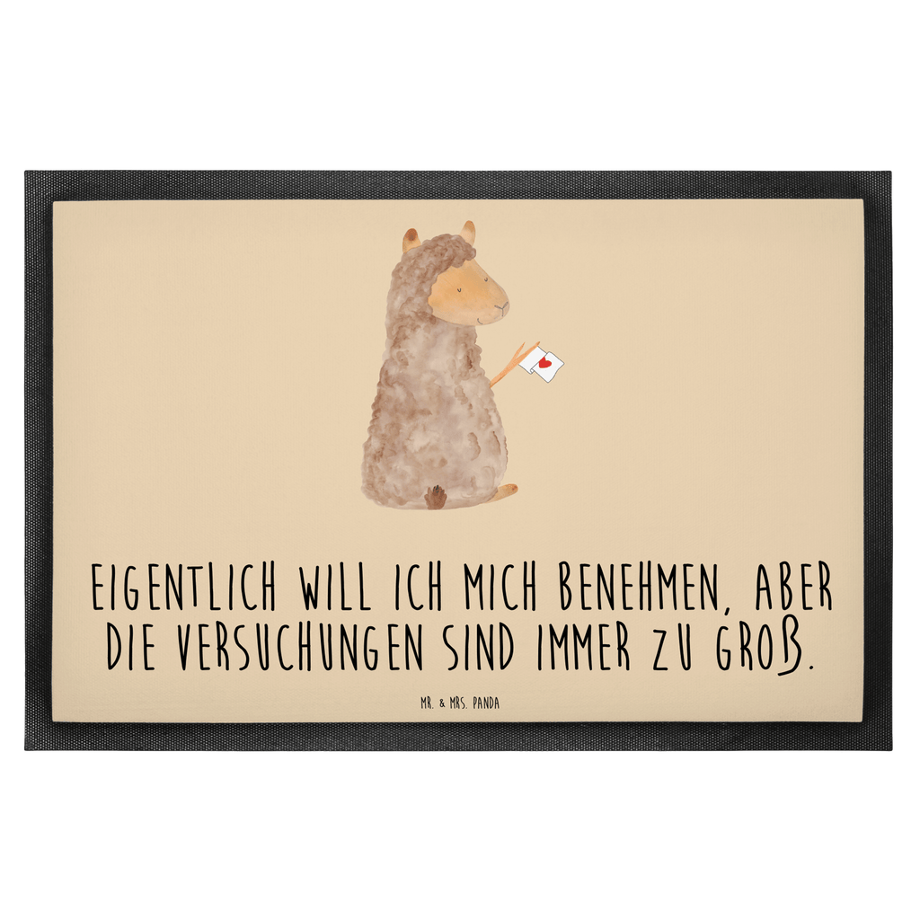 Fußmatte Alpaka Fahne Alpaka, Alpakas, Lama, Lamas, Liebe Türvorleger, Schmutzmatte, Fußabtreter, Matte, Schmutzfänger, Fußabstreifer, Schmutzfangmatte, Türmatte, Motivfußmatte,  Haustürmatte, Vorleger  Alpaka, Lama