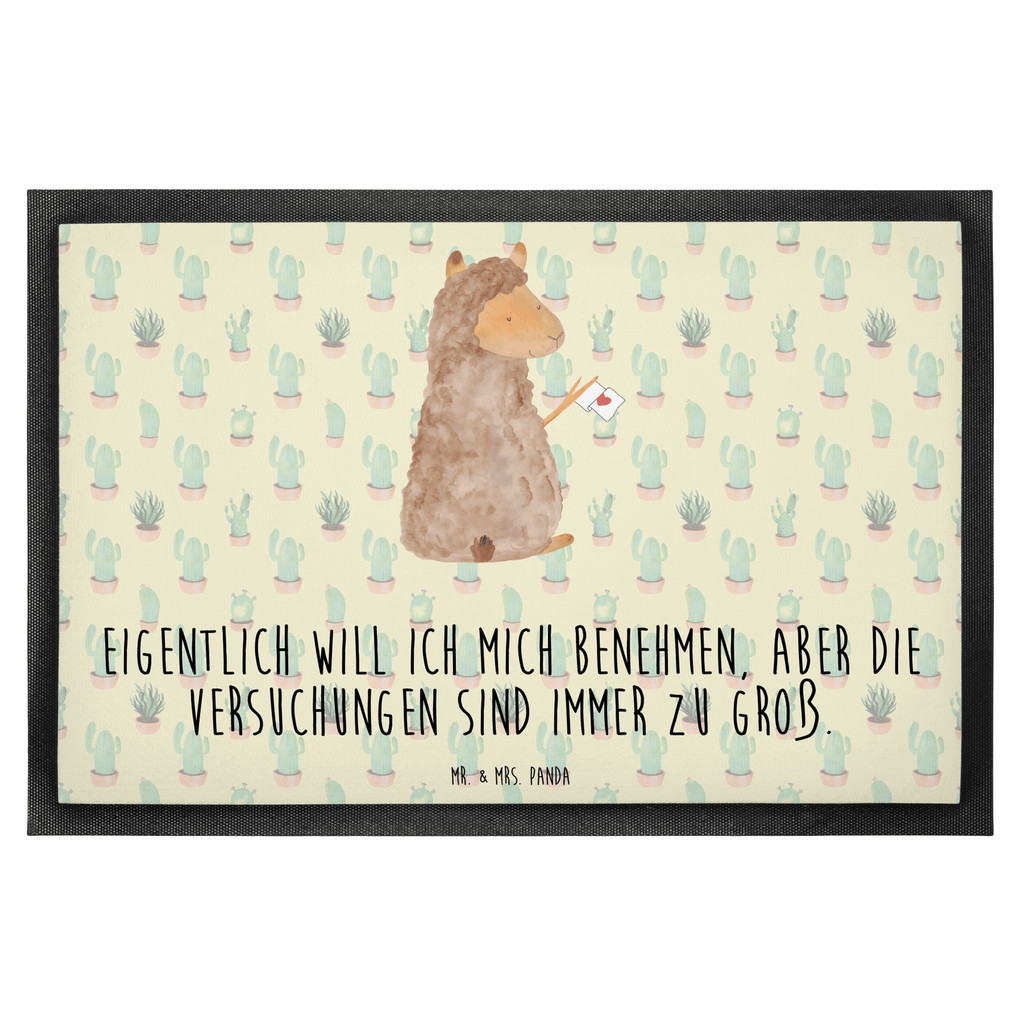 Fußmatte Alpaka Fahne Alpaka, Alpakas, Lama, Lamas, Liebe Türvorleger, Schmutzmatte, Fußabtreter, Matte, Schmutzfänger, Fußabstreifer, Schmutzfangmatte, Türmatte, Motivfußmatte,  Haustürmatte, Vorleger  Alpaka, Lama