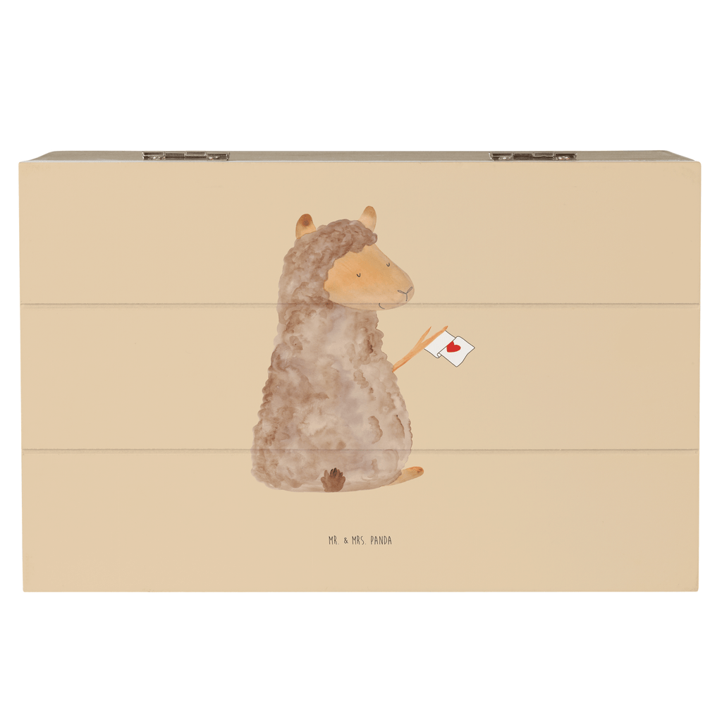 Holzkiste Alpaka Fahne Holzkiste, Kiste, Schatzkiste, Truhe, Schatulle, XXL, Erinnerungsbox, Erinnerungskiste, Dekokiste, Aufbewahrungsbox, Alpaka, Lama, Alpakas, Lamas, Liebe