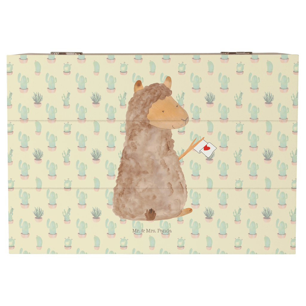 Holzkiste Alpaka Fahne Holzkiste, Kiste, Schatzkiste, Truhe, Schatulle, XXL, Erinnerungsbox, Erinnerungskiste, Dekokiste, Aufbewahrungsbox, Alpaka, Lama, Alpakas, Lamas, Liebe