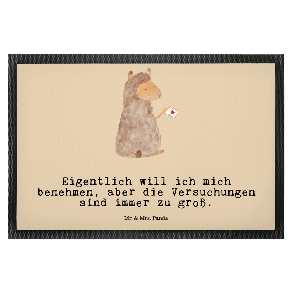 Fußmatte Alpaka Fahne Alpaka, Alpakas, Lama, Lamas, Liebe Türvorleger, Schmutzmatte, Fußabtreter, Matte, Schmutzfänger, Fußabstreifer, Schmutzfangmatte, Türmatte, Motivfußmatte,  Haustürmatte, Vorleger  Alpaka, Lama