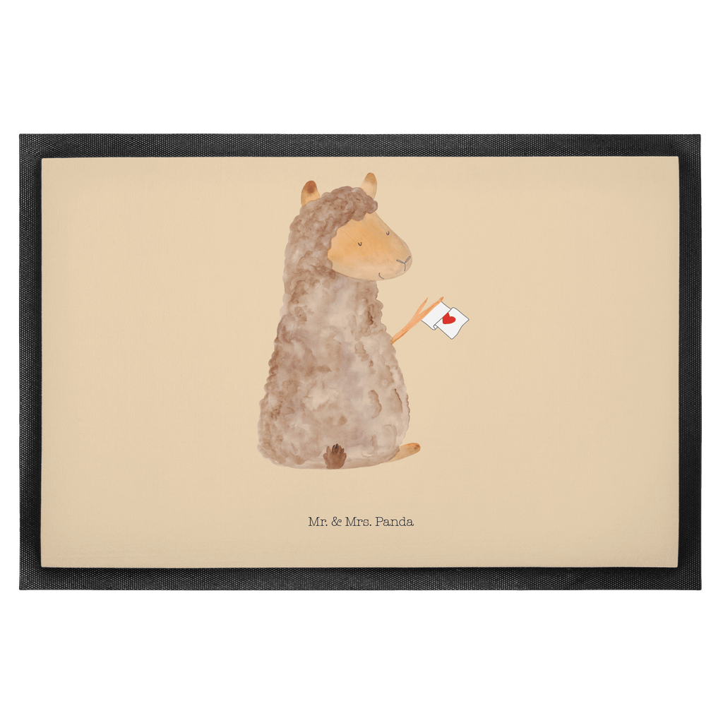 Fußmatte Alpaka Fahne Alpaka, Alpakas, Lama, Lamas, Liebe Türvorleger, Schmutzmatte, Fußabtreter, Matte, Schmutzfänger, Fußabstreifer, Schmutzfangmatte, Türmatte, Motivfußmatte,  Haustürmatte, Vorleger  Alpaka, Lama