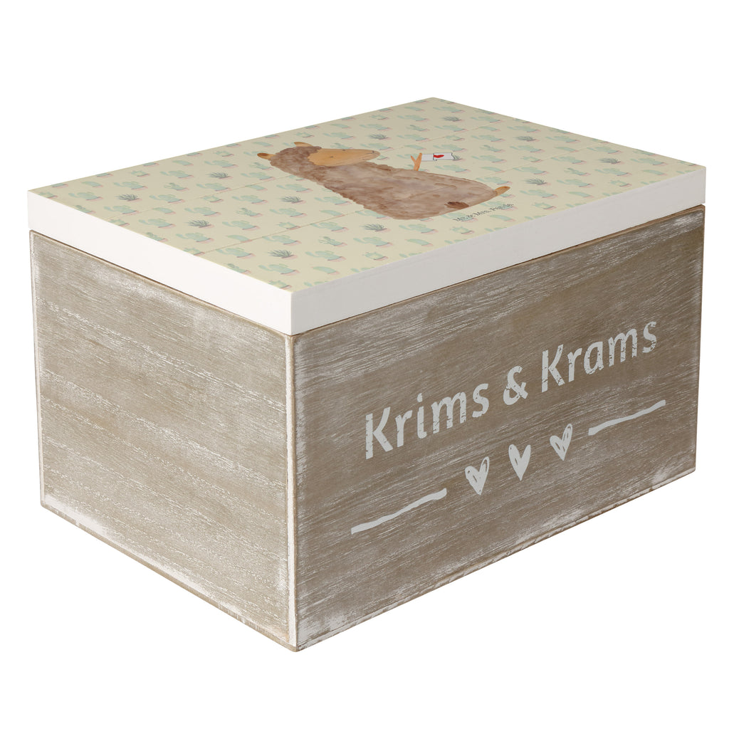 Holzkiste Alpaka Fahne Holzkiste, Kiste, Schatzkiste, Truhe, Schatulle, XXL, Erinnerungsbox, Erinnerungskiste, Dekokiste, Aufbewahrungsbox, Alpaka, Lama, Alpakas, Lamas, Liebe